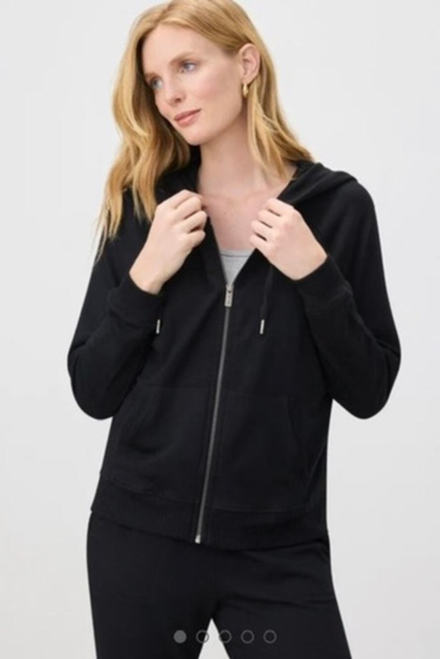 Splendid Supersoft Zip Up Hoodie Black